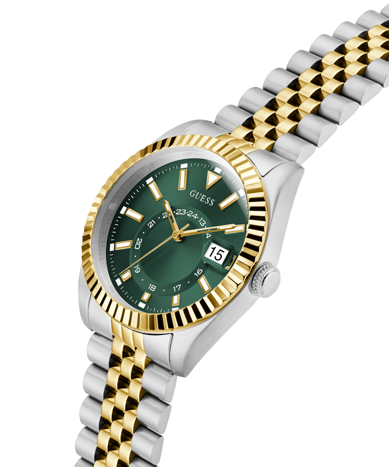 GUESS Mens Jaden 2-Tone Multi-function Date Watch