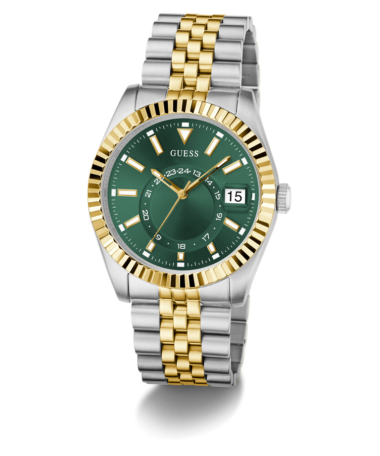 GUESS Mens Jaden 2-Tone Multi-function Date Watch
