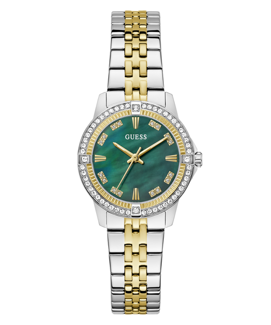 Women Quartz Green Dial Analog Stainless Steel Watch GW1027L3