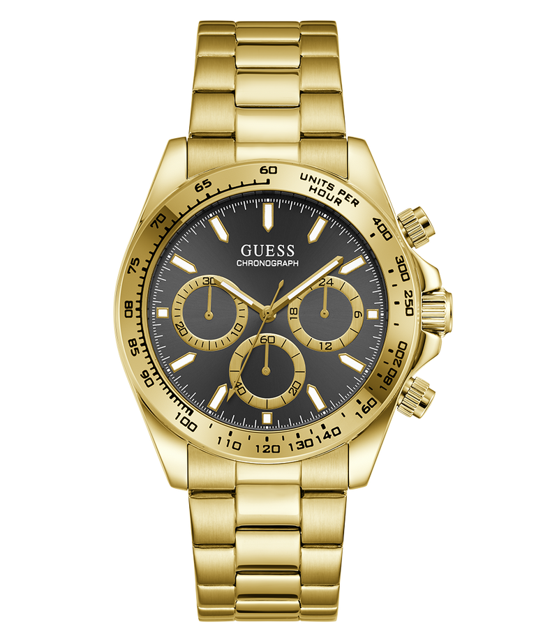 GUESS Mens Arthur Gold Tone Analog Watch