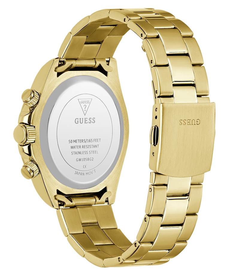 GUESS Mens Arthur Gold Tone Analog Watch