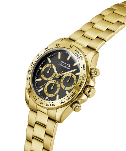 GUESS Mens Arthur Gold Tone Analog Watch