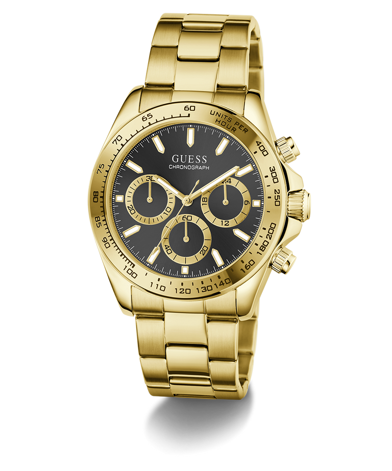 GUESS Mens Arthur Gold Tone Analog Watch