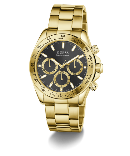 GUESS Mens Arthur Gold Tone Analog Watch