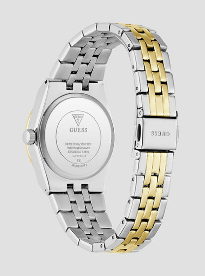Silver gold vera green dial watch GW1102L3