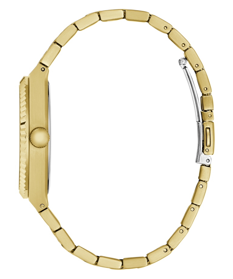 GUESS Mens Gold Tone Date Watch