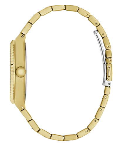 GUESS Mens Gold Tone Date Watch
