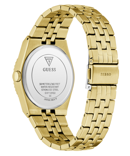 GUESS Mens Gold Tone Date Watch