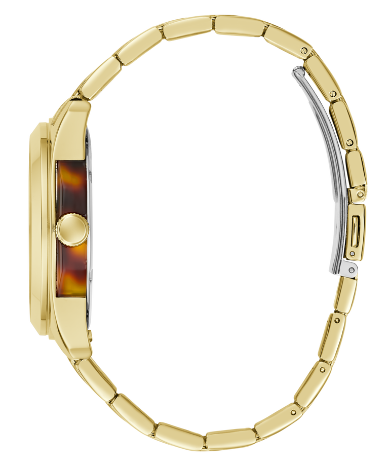 GUESS Mens Gold Tone Multi-function Watch