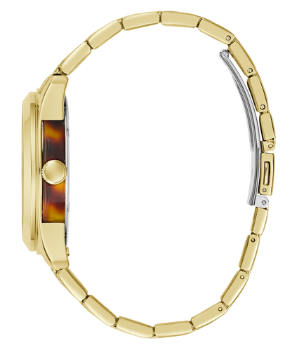 GUESS Mens Gold Tone Multi-function Watch
