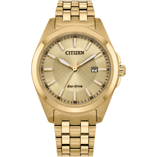 Citizen Men Eco-Drive Gold Dial Classic Peyton Watch - BM7532-54P
