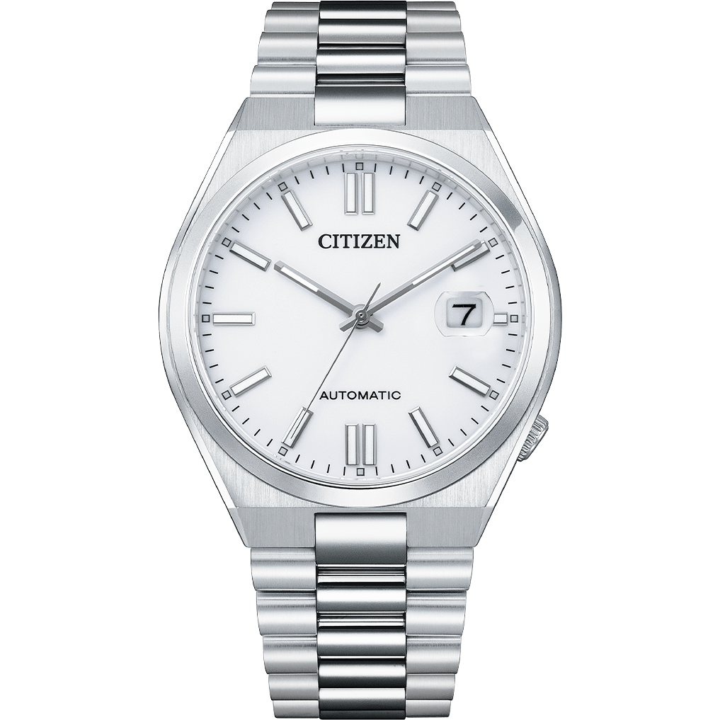 Tsuyosa Men Automatic White Dial Analog Stainless Steel Watch NJ0150-81A