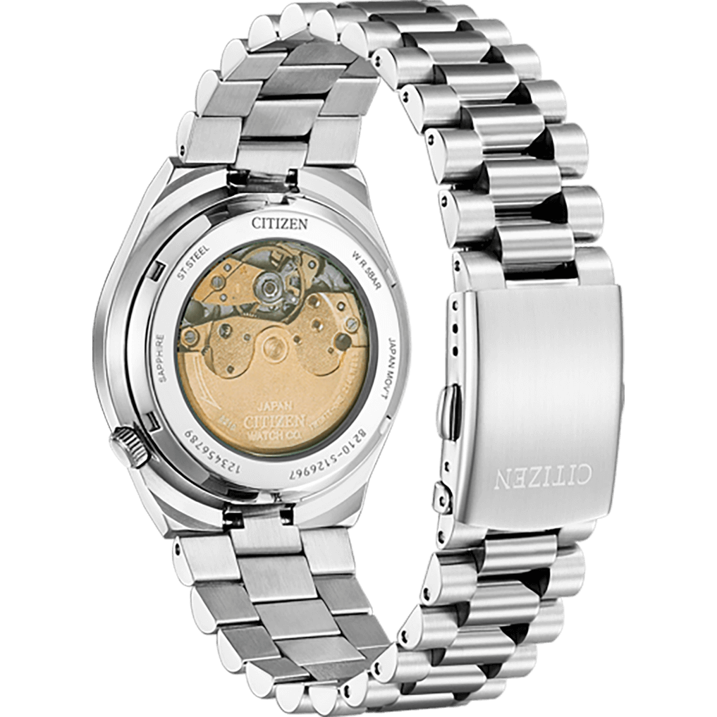 Tsuyosa Men Automatic White Dial Analog Stainless Steel Watch NJ0150-81A
