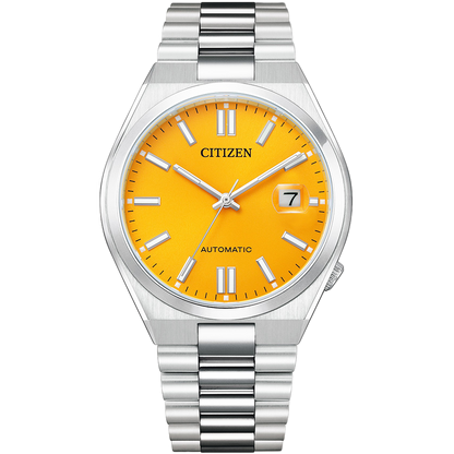 Tsuyosa Men Automatic Yellow Dial Analog Stainless Steel Watch NJ0150-81Z