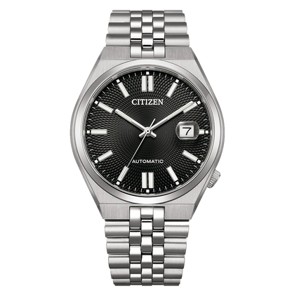 Tsuyosa 60 Men Automatic Black Dial Analog Stainless Steel Watch NK0020-55E