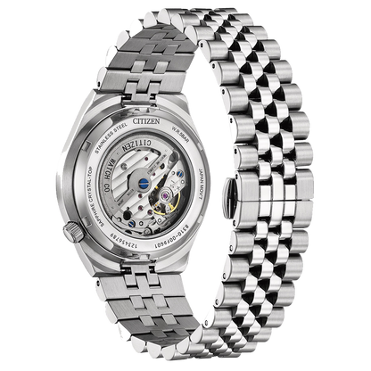 Tsuyosa 60 Men Automatic Black Dial Analog Stainless Steel Watch NK0020-55E
