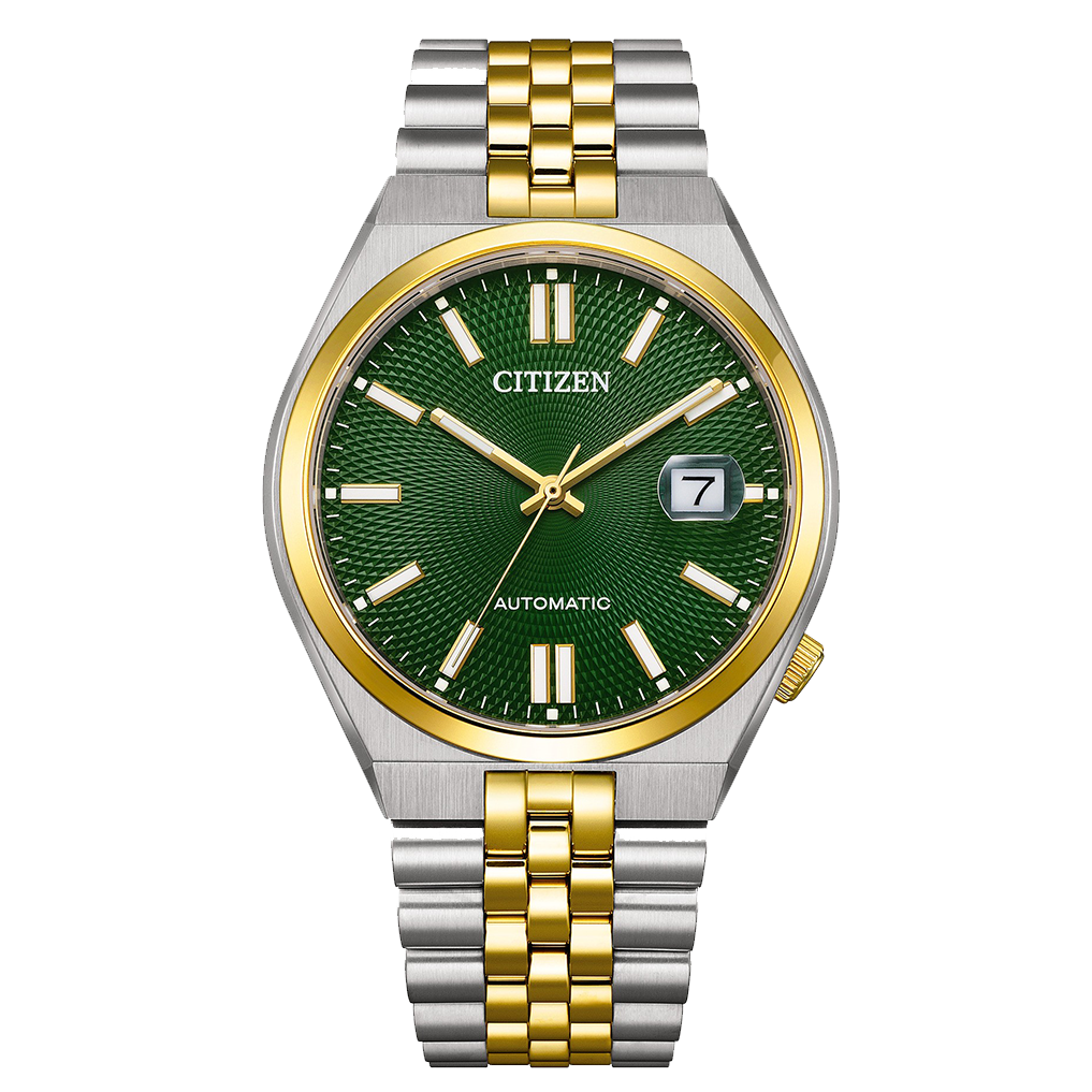Tsuyosa 60 Men Automatic Green Dial Analog Stainless Steel Watch NK0024-54X