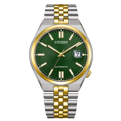Tsuyosa 60 Men Automatic Green Dial Analog Stainless Steel Watch NK0024-54X