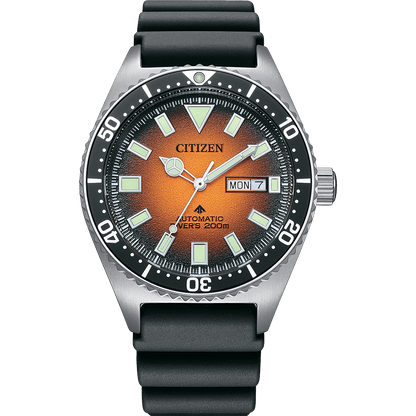Citizen Automatic Gents Watch Orange Dial - NY0120-01Z