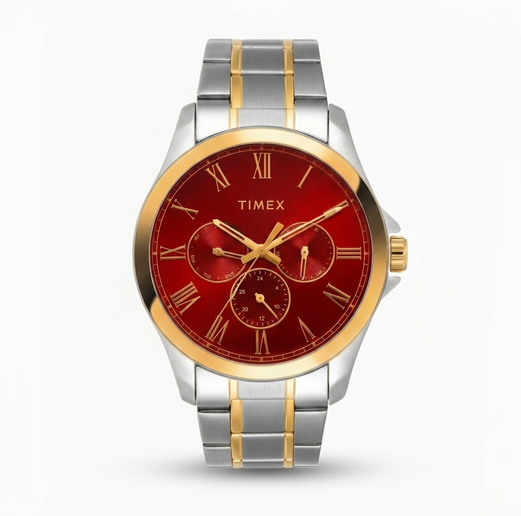 Timex Men's Multifunction Red Dial Watch – TW000X145