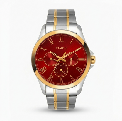 Timex Men's Multifunction Red Dial Watch – TW000X145