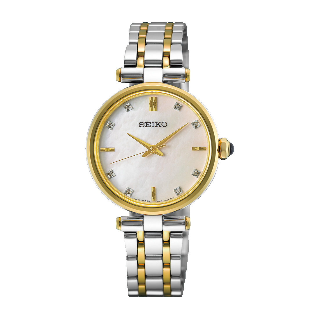 Women Quartz Mother Of Pearl Dial Analog Stainless Steel Watch HGH007P1