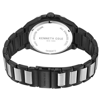 Kenneth Cole Multifunction Black Dial Stainless Steel Strap Watch For Men KCWGK0047203MNW