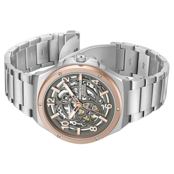 Kenneth Cole Automatic Grey Dial With Silver Stainless Steel Strap Watch For Men NTKCWGY0046303MN