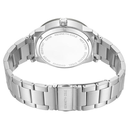Kenneth Cole Automatic Blue Dial Silver Colour Stainless Steel Strap Watch For Men