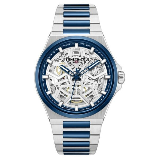 Kenneth Cole Automatic Silver Dial Two Toned Stainless Steel Strap Watch For Men KCWGY0065304MN