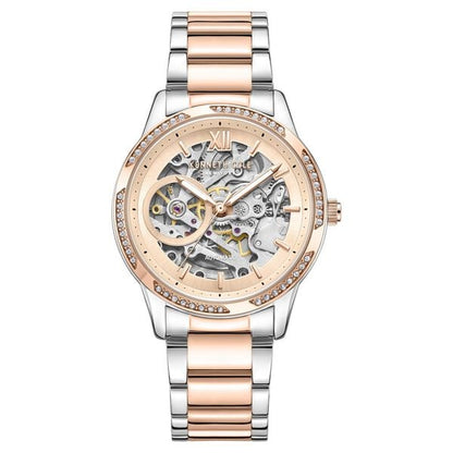 Kenneth Cole Automatic Rose Gold Dial Stainless Steel Strap Watch for Women NTKCWLL0016402LDW