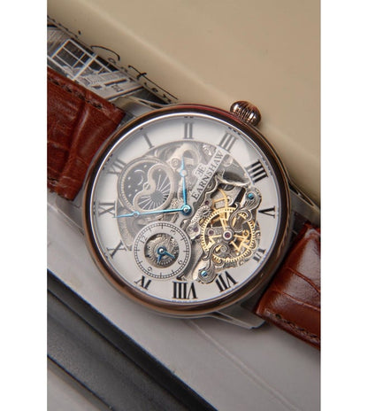 ES-8006-08 Skeleton Longitude Automatic Multifunction Watch for Men