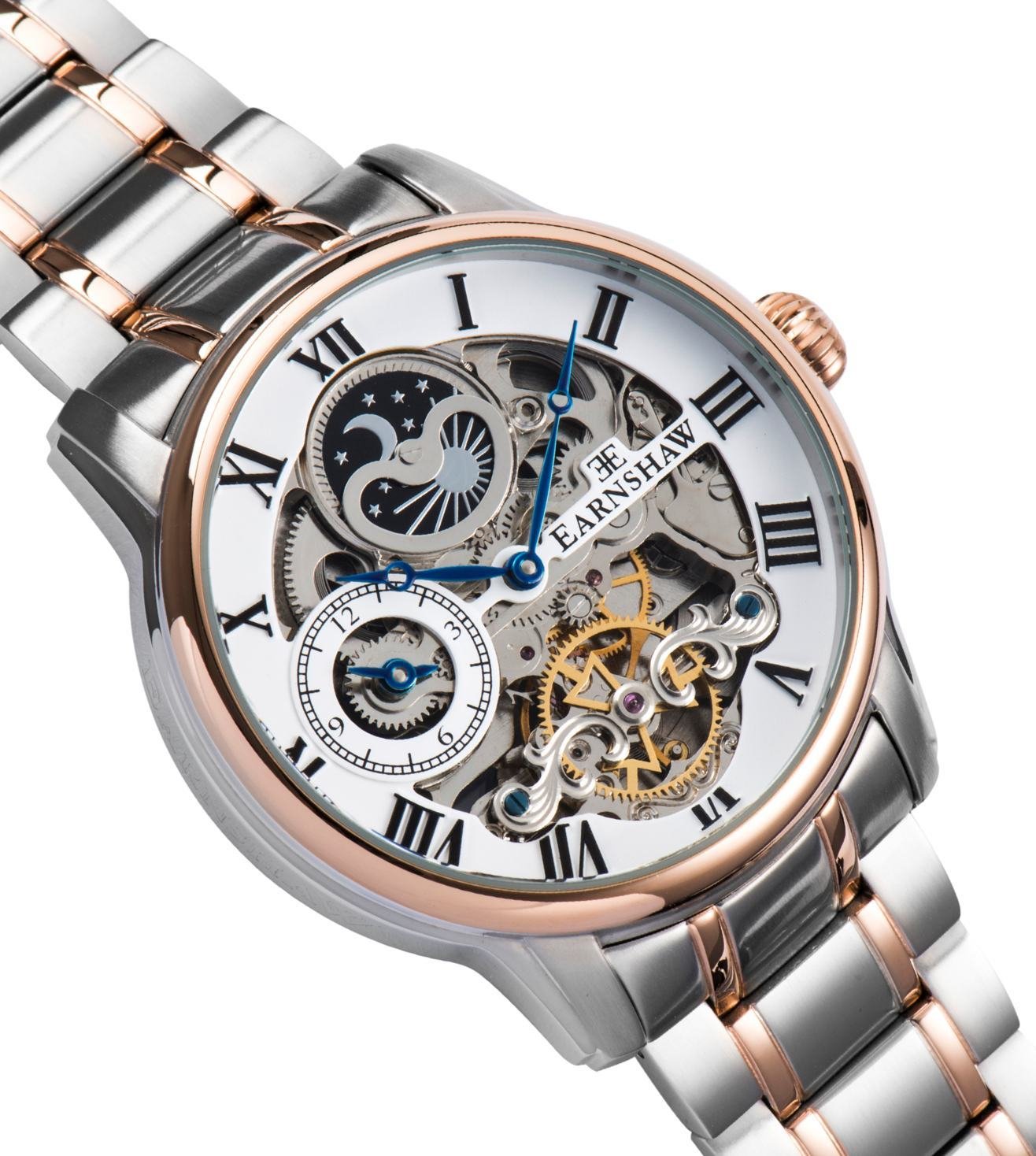 ES-8006-33 Longitude Automatic Skeleton Dual Time Multifunction Watch for Men