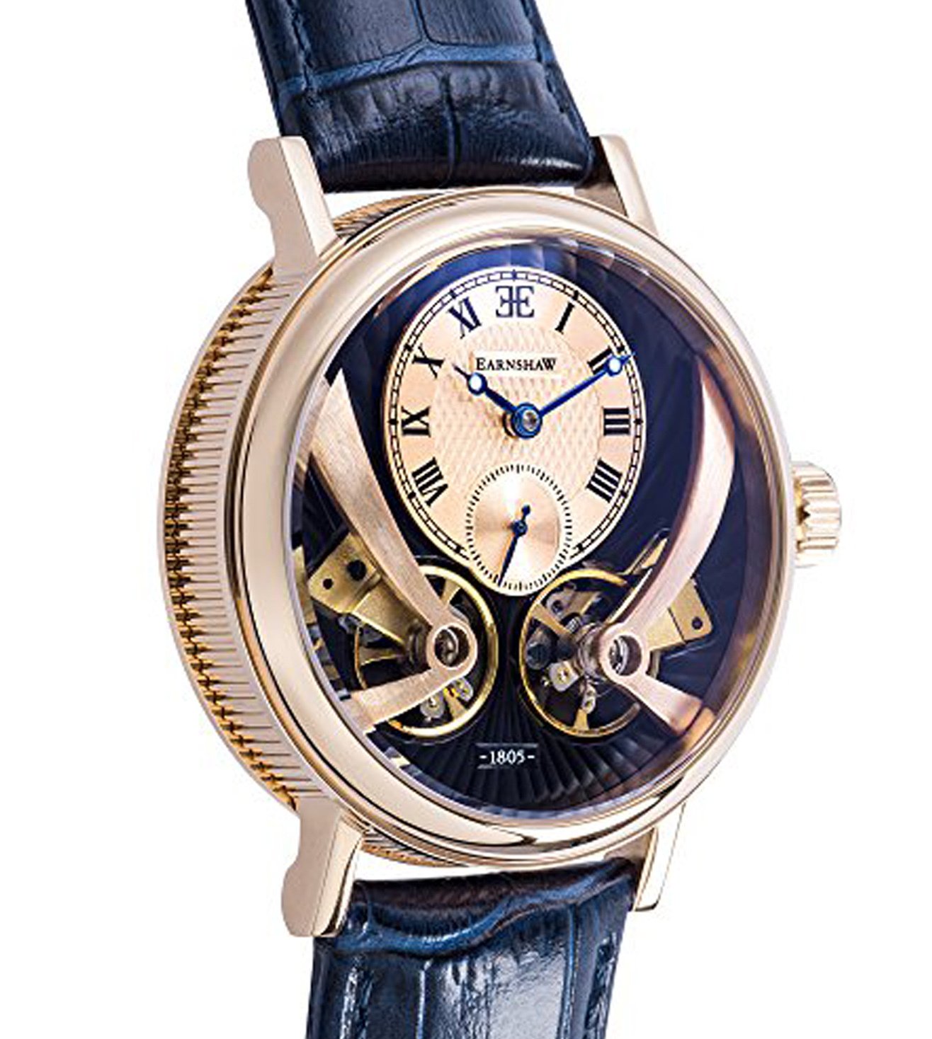 ES-8059-05 Beaufort Anatolia Mech Automatic Open Heart Skeleton Watch for Men