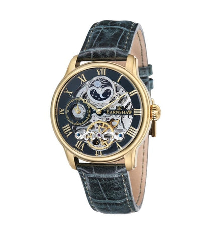 ES-8006-09 Longitude Automatic Skeleton Dual Time Multifunction Watch for Men