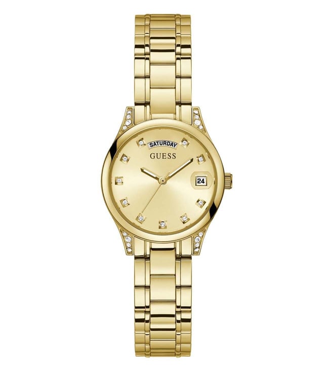 MINI AURA Women Champagne Round Dial Analog Watch - GW0385L2