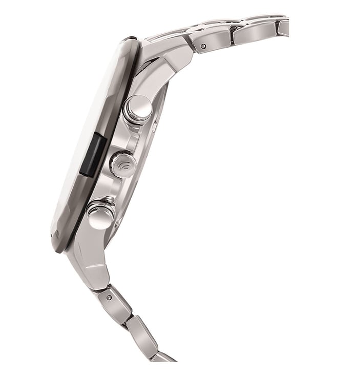 EFR-539D-1AVUDF Black Analog Dial Silver Stainless Steel Band Men's Watch EX191