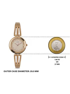 Timex Women Rose Gold Round Analog Watch - TWTL10312