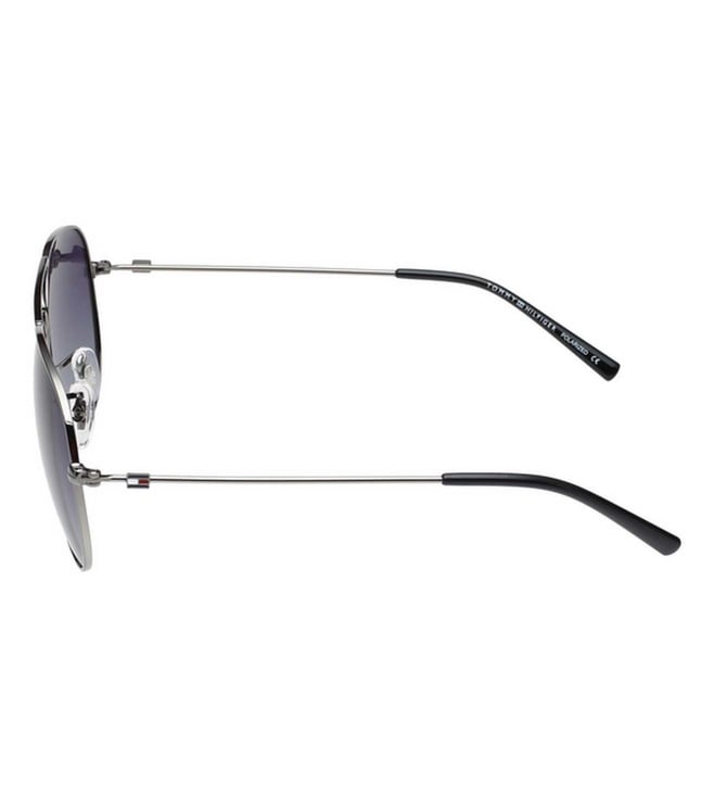 Grey 100% UV Protected Lens Gun Aviator Sunglasses for Men-TH 1573 C3 S