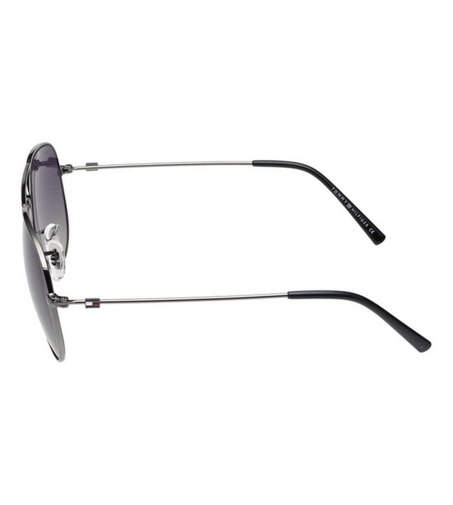 Blue 100% UV Protected Lens Gun Aviator Sunglasses for Men-TH 1574PL C1 S