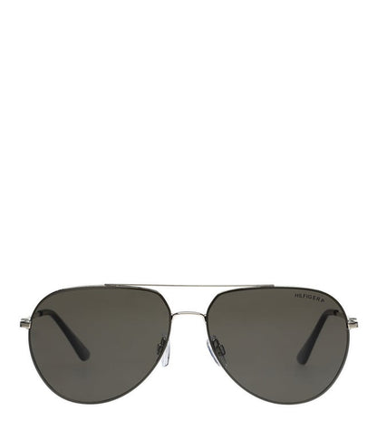 Grey UV Protected Aviator Sunglasses for Men TH 1577PL N C3