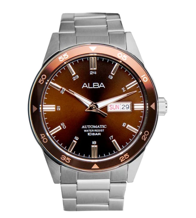 Mechanical Brown Men 43mm Watch Automatic AL4591X1