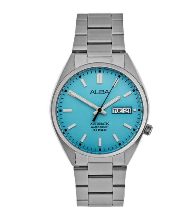 Alba Automatic AL4321X1 Mechanical Watch Men 41mm Tiffany Blue Dial | Gangoly Brothers Connaught Place