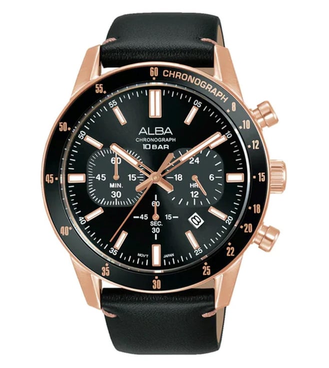 Active Black Men 44mm Watch Quartz AT3J84X1