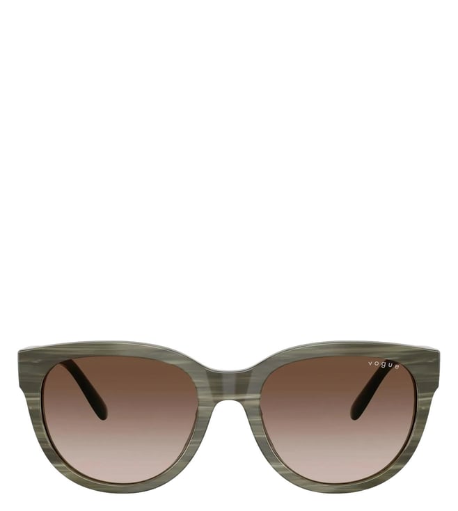 Brown Gradient Aviator Sunglasses for Women 0VO5592SI30721354