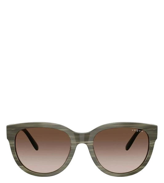 Brown Gradient Aviator Sunglasses for Women 0VO5592SI30721354