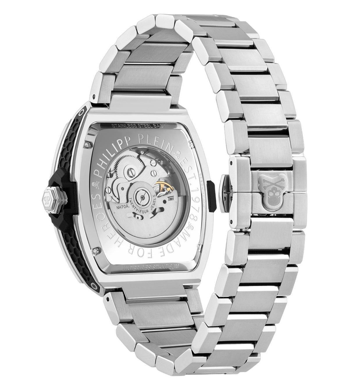 Silver Tonneau Dial Automatic Men Watch - PWJFA0425