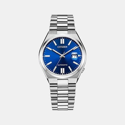 Tsuyosa Men Automatic Blue Dial Analog Stainless Steel Watch NJ0150-81L