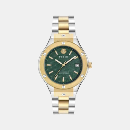 Men Quartz Green Dial Analog Stainless Steel Watch PWUFA0525