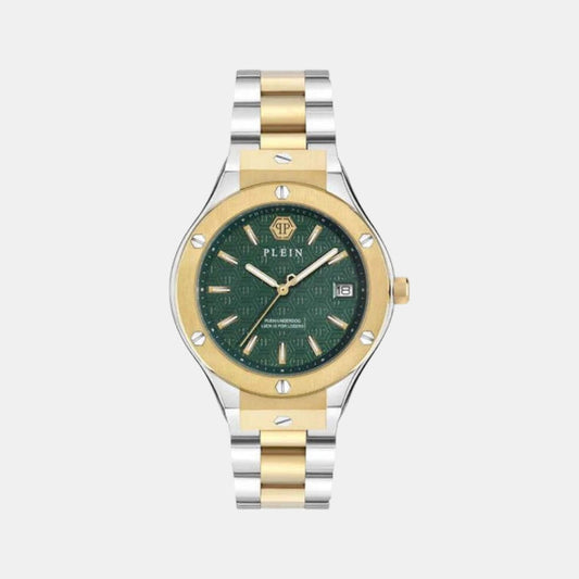 Men Quartz Green Dial Analog Stainless Steel Watch PWUFA0525